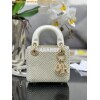 Replica Dior Mini Lady Dior Latte Calfskin Embroidered with Full Resin 10