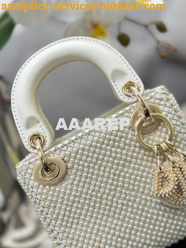 Replica Dior Limited Edition Micro Lady Dior Bag Mini Pearl Embroidery 4