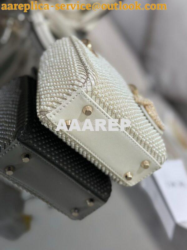 Replica Dior Limited Edition Micro Lady Dior Bag Mini Pearl Embroidery 6