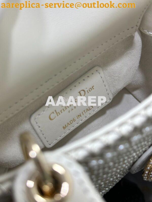 Replica Dior Limited Edition Micro Lady Dior Bag Mini Pearl Embroidery 8