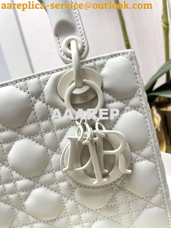 Replica Dior Lady Dior My ABCdior Bag in Latte Ultramatte Cannage Calf 4