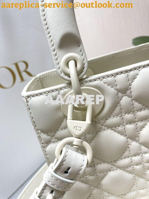 Replica Dior Lady Dior My ABCdior Bag in Latte Ultramatte Cannage Calf 5