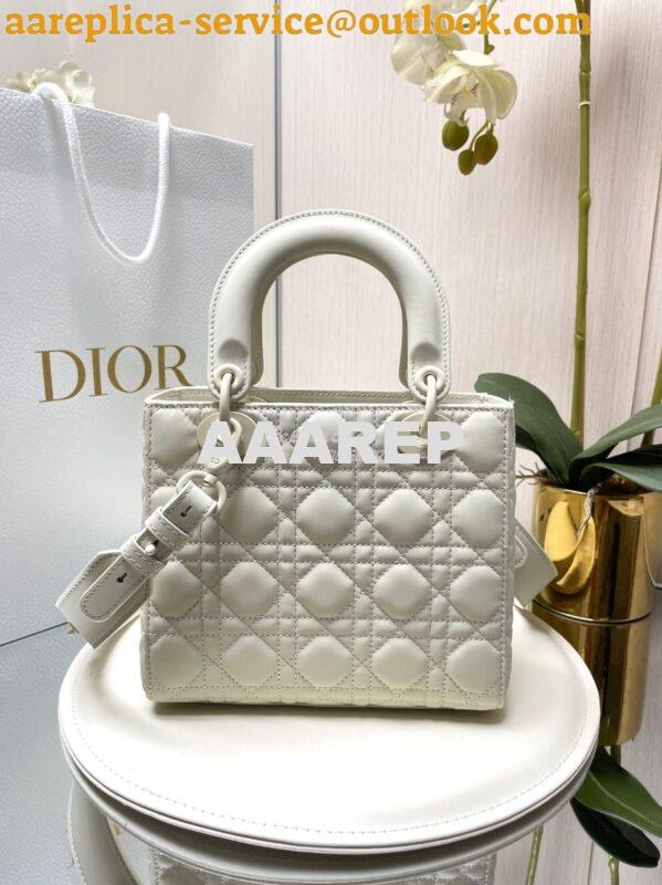 Replica Dior Lady Dior My ABCdior Bag in Latte Ultramatte Cannage Calf 6