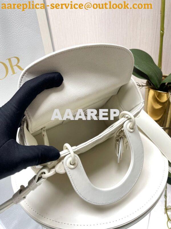 Replica Dior Lady Dior My ABCdior Bag in Latte Ultramatte Cannage Calf 7