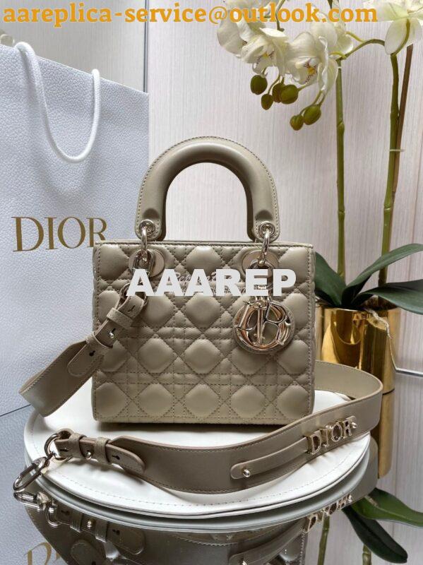 Replica Dior My ABCdior Lady Dior Bag Lambskin M0538 Natural 2