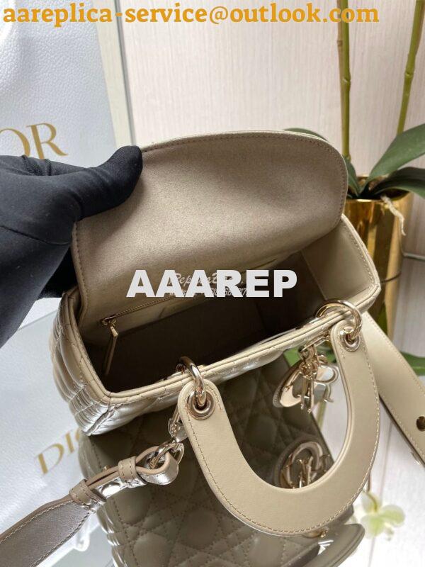 Replica Dior My ABCdior Lady Dior Bag Lambskin M0538 Natural 6