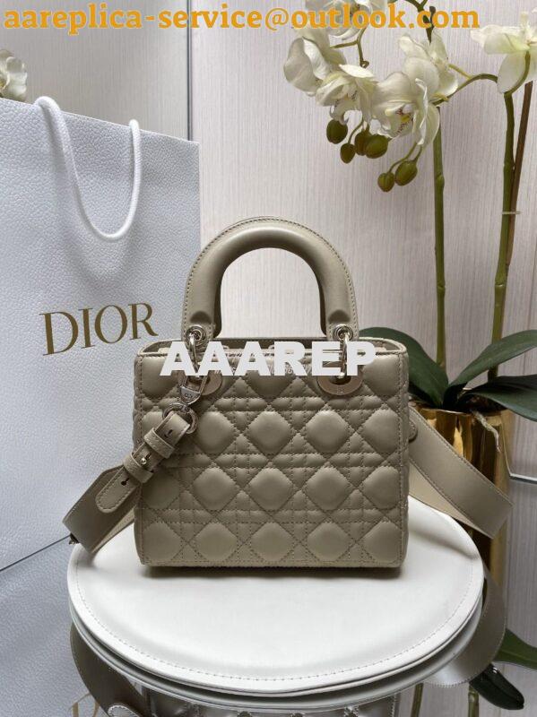 Replica Dior My ABCdior Lady Dior Bag Lambskin M0538 Natural 8