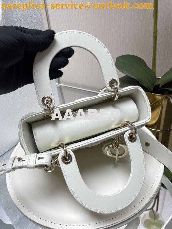 Replica Dior My ABCdior Lady Dior Bag Lambskin M0538 White 4