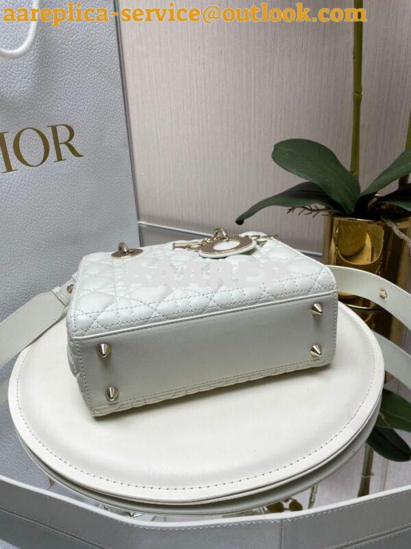 Replica Dior My ABCdior Lady Dior Bag Lambskin M0538 White 6