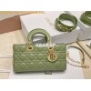 Replica Dior Lady D-Joy Bag Pastel Peyote Green Cannage Lambskin M0540