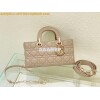 Replica Dior Mini Lady Dior Bag Quilted Natural Lambskin Leather White 11