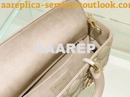Replica Dior Lady D-Joy Bag Sand Beige Cannage Lambskin M0540O 8