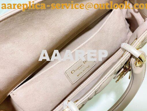 Replica Dior Lady D-Joy Bag Sand Beige Cannage Lambskin M0540O 9