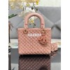 Replica Dior Micro Lady Dior Bag Light Pink Cannage Cotton with Microp 11