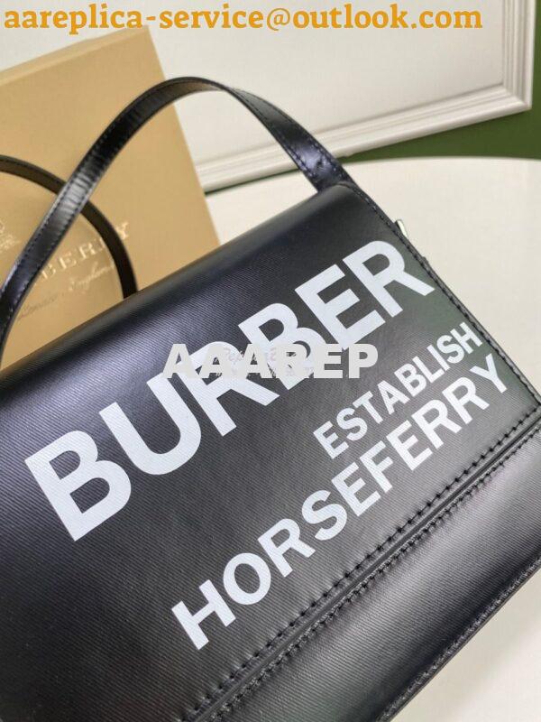 Replica Burberry Small Horseferry Print Coated Canvas Grace Bag 802609 4