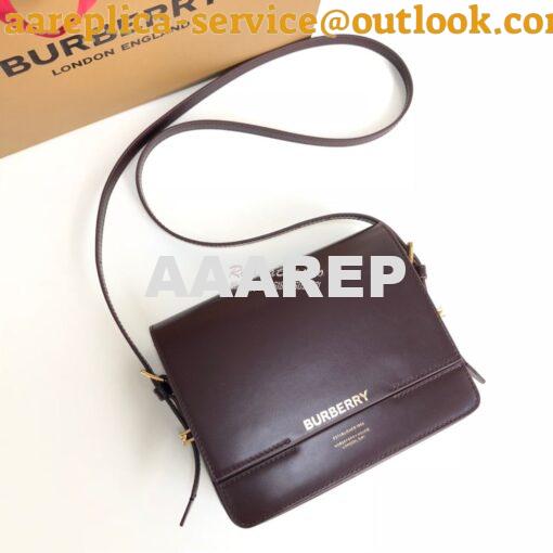 Replica Burberry Small Leather Grace Bag 80119721 Oxblood 2