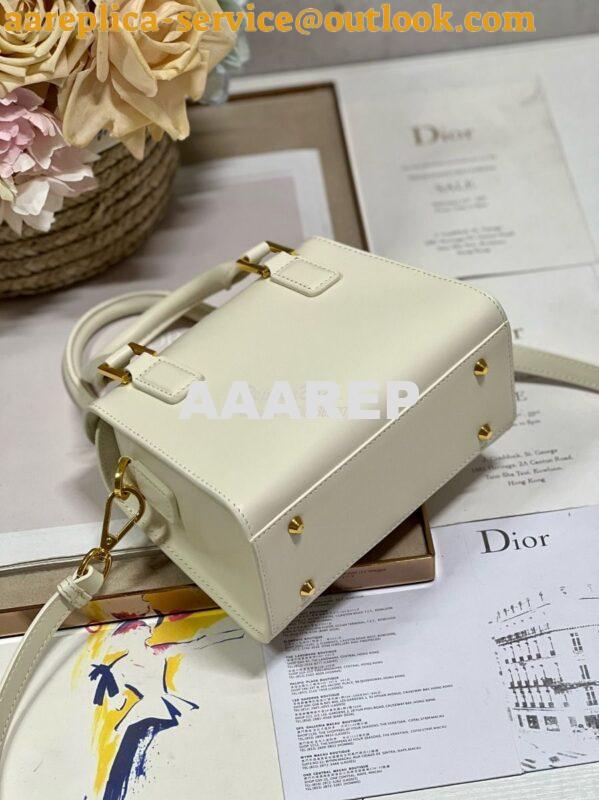 Replica Dior Small Boston Bag Box Calfskin M8671U Latte 9