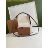 Replica Burberry Small Two-tone Leather Peggy Bucket Bag 80229491 Chal