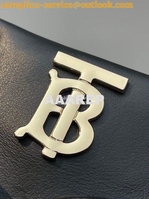Replica Burberry Monogram Motif Leather Bucket Bag 80285411 Black 6