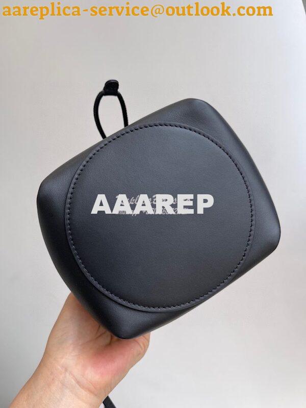 Replica Burberry Monogram Motif Leather Bucket Bag 80285411 Black 10