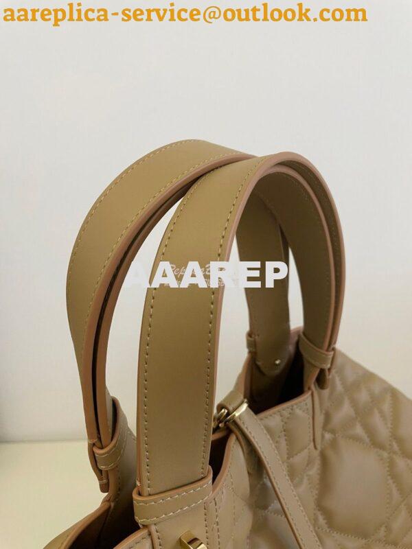 Replica Dior Large Toujours Bag in Macrocannage Calfskin M2820O Tan 4