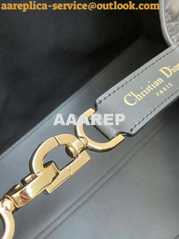 Replica Dior Large Toujours Bag in Macrocannage Calfskin M2820O Black 4