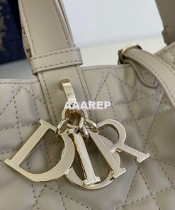 Replica Dior Small Toujours Bag in Macrocannage Calfskin M2822O Powder 2