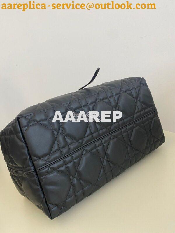 Replica Dior Large Toujours Bag in Macrocannage Calfskin M2820O Black 9