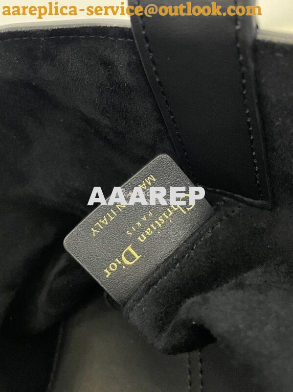 Replica Dior Small Toujours Bag in Macrocannage Calfskin M2822O Black 7