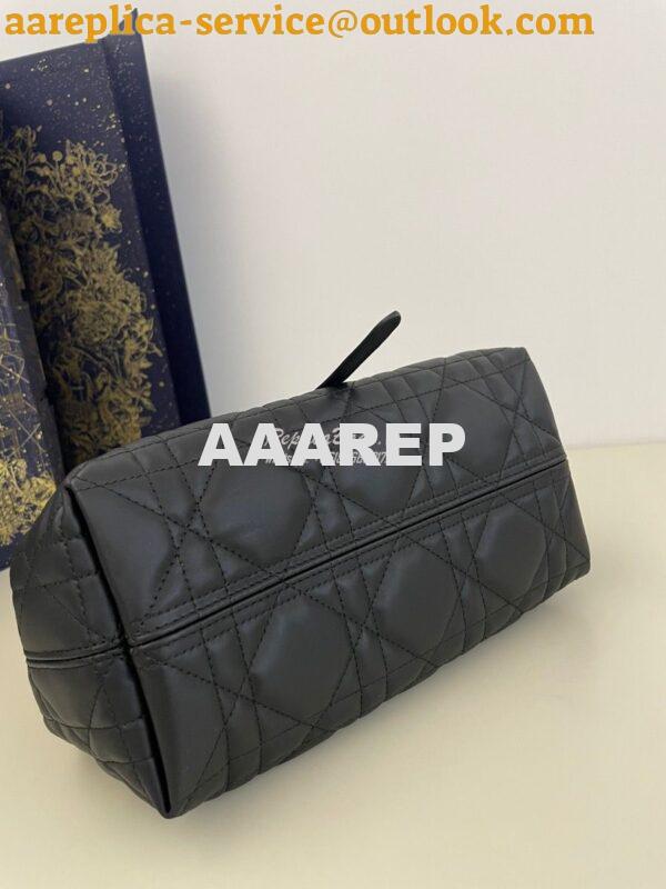 Replica Dior Small Toujours Bag in Macrocannage Calfskin M2822O Black 8