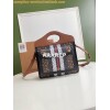 Replica Burberry Mini Monogram Stripe E-canvas Pocket Bag 80146151