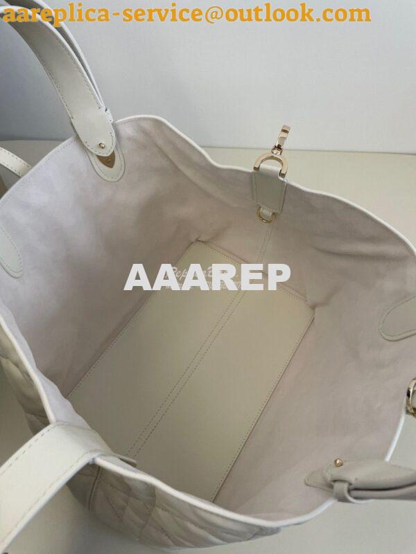 Replica Dior Medium Toujours Bag in Macrocannage Calfskin M2821O Latte 6