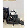 Replica Dior Medium Toujours Bag in Macrocannage Calfskin M2821O Black
