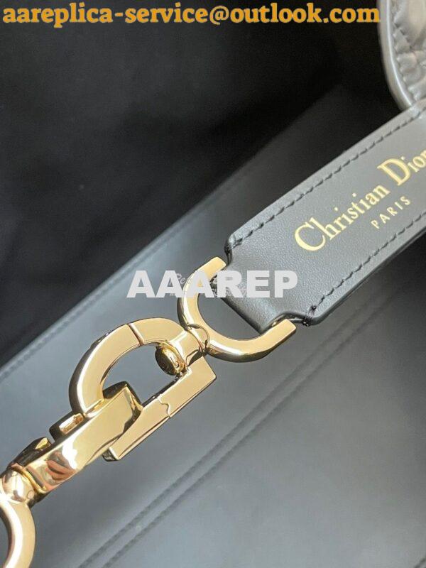 Replica Dior Medium Toujours Bag in Macrocannage Calfskin M2821O Black 5