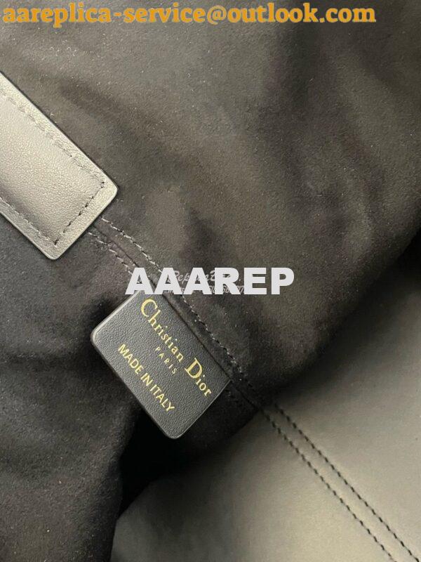 Replica Dior Medium Toujours Bag in Macrocannage Calfskin M2821O Black 7