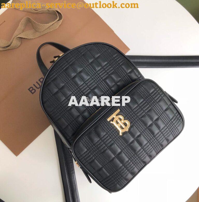 Replica Burberry Quilted Check Lambskin Backpack 80196011 3