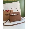 Replica Burberry Grainy Leather and House Check Tote Bag Tan