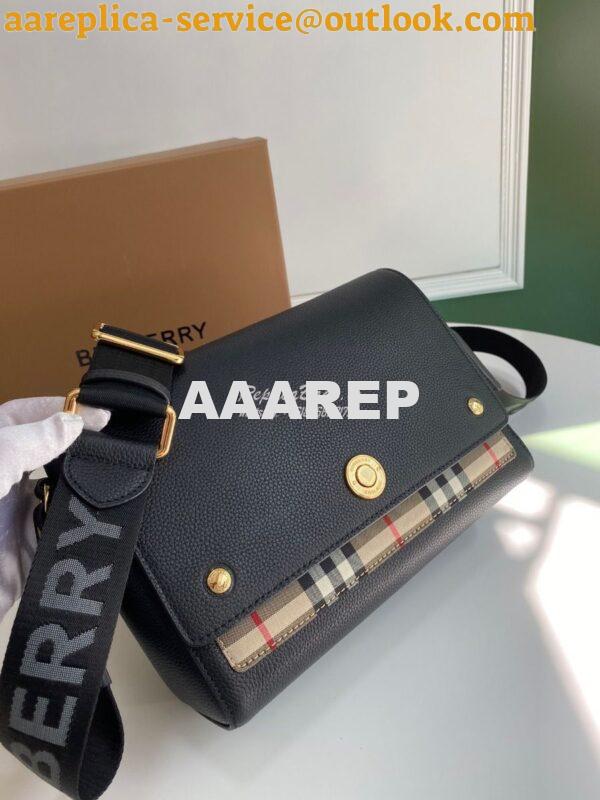 Replica Burberry Leather and Vintage Check Note Crossbody Bag 80211111 2