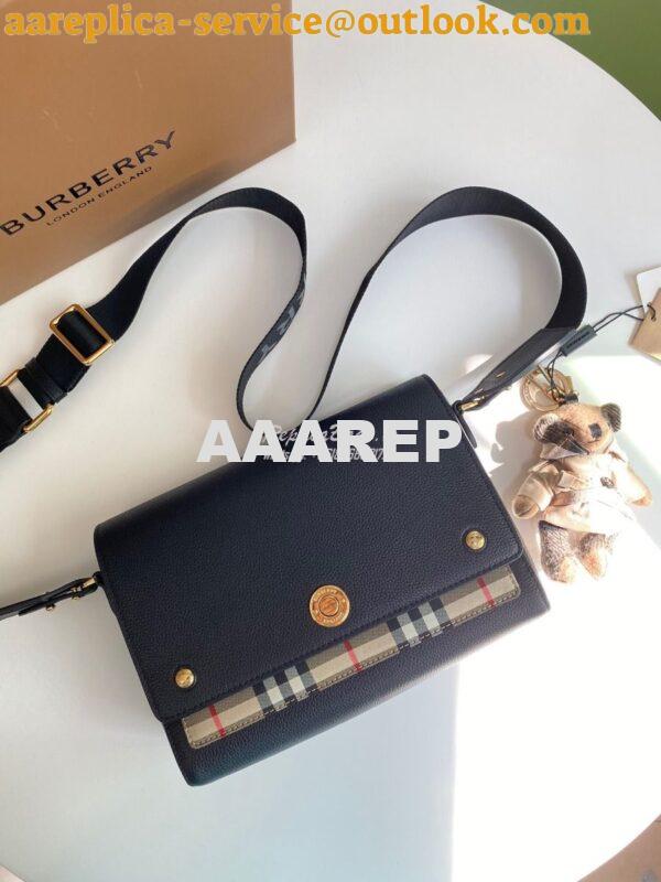 Replica Burberry Leather and Vintage Check Note Crossbody Bag 80211111 3