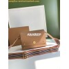 Replica Burberry Grainy Leather Note Crossbody Bag 80174621 Camel