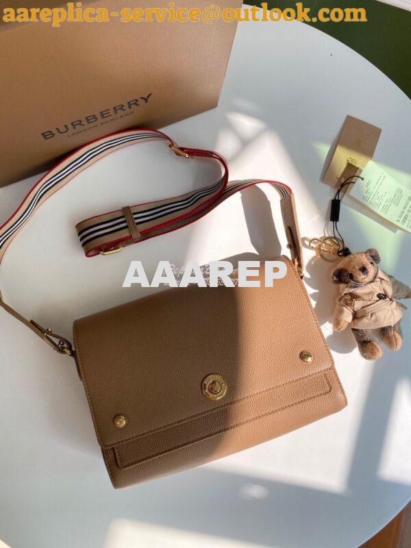 Replica Burberry Grainy Leather Note Crossbody Bag 80174621 Camel 2