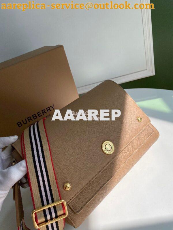 Replica Burberry Grainy Leather Note Crossbody Bag 80174621 Camel 4