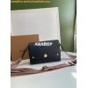 Replica Burberry Grainy Leather Note Crossbody Bag 80174621 Black