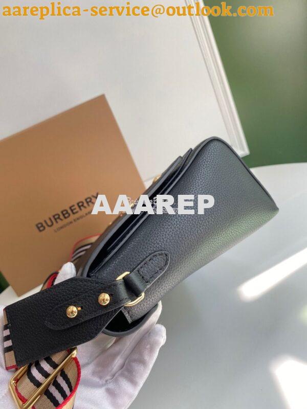 Replica Burberry Grainy Leather Note Crossbody Bag 80174621 Black 6