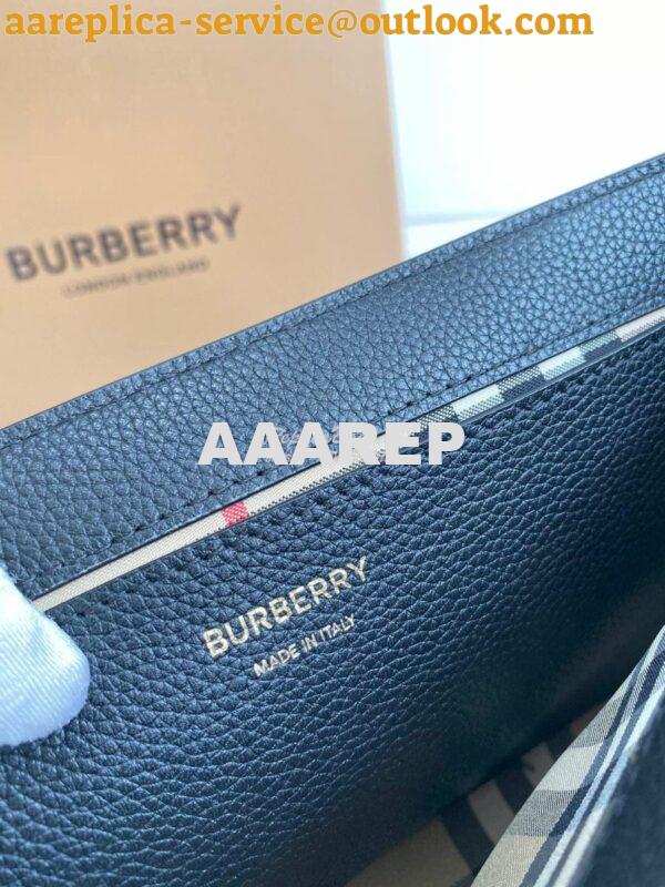 Replica Burberry Grainy Leather Note Crossbody Bag 80174621 Black 8