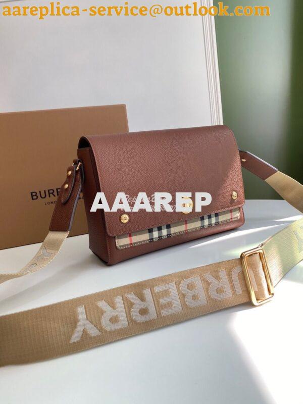 Replica Burberry Leather and Vintage Check Note Crossbody Bag 80211111 2