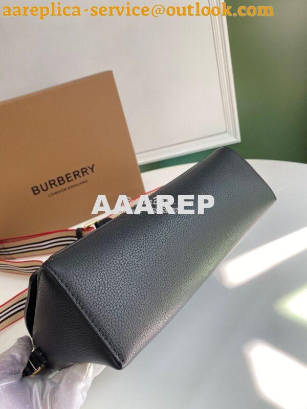 Replica Burberry Grainy Leather Note Crossbody Bag 80174621 Black 9