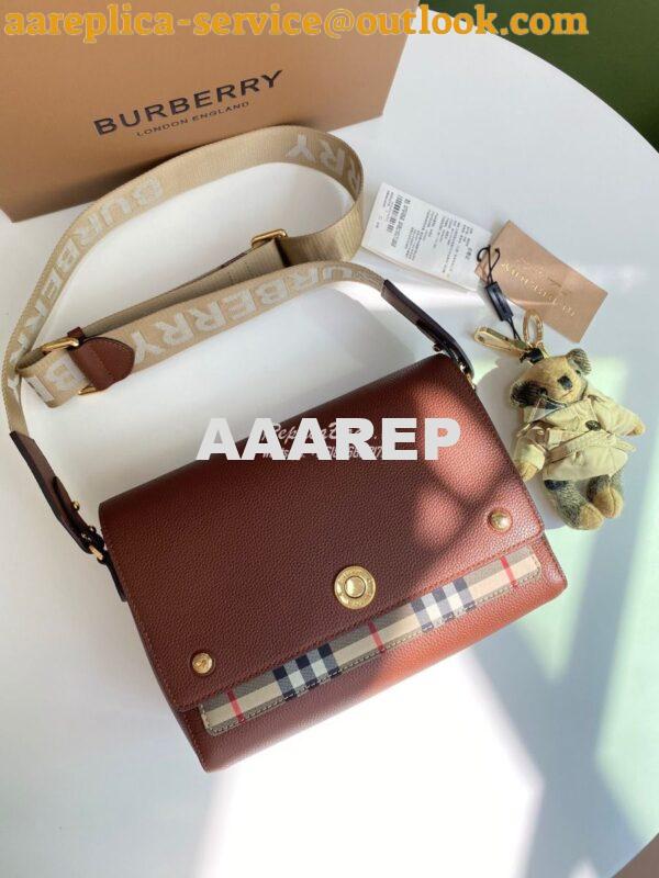 Replica Burberry Leather and Vintage Check Note Crossbody Bag 80211111 4