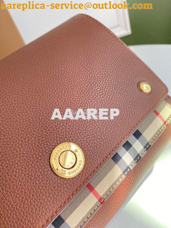 Replica Burberry Leather and Vintage Check Note Crossbody Bag 80211111 5
