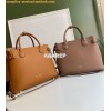 Replica Burberry The Small Banner in Leather and House Check Brown
